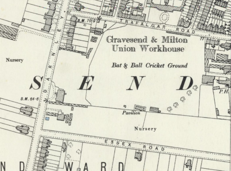 London - Gravesend - Bat and Ball : Map credit National Library of Scotland